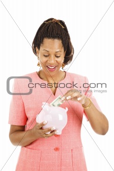 Saving in Piggy Bank