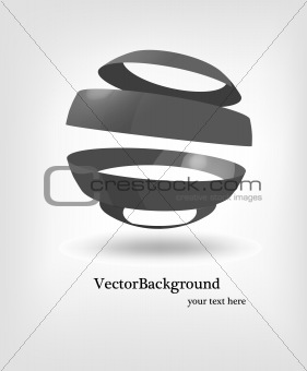 3d sphere. Vector background