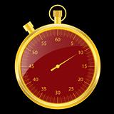 Stopwatch gold and red