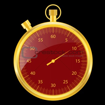 Stopwatch gold and red