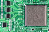 Modern printed-circuit board macro background 