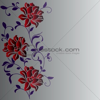  hand drawn background with a fantasy flower