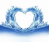 Blue water heart
