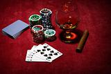 Playing poker concept