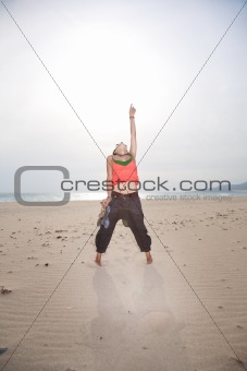 navel woman at Tarifa beach