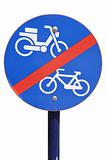 No bicycle and motorcycle sign