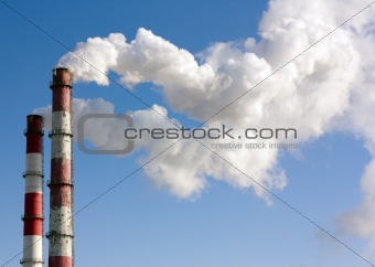 Two smoking towers