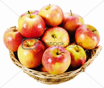 Fresh red apples isolated