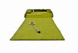 mini golf on the white isolated background