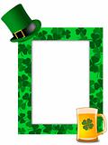 St Patricks Day Leprechaun Hat Beer Shamrock Frame