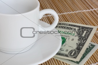 Empty cup and tip