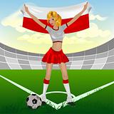 Polish girl soccer fan