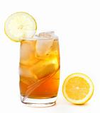 Ice lemon tea isolated
