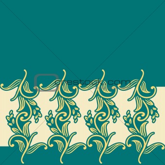 Classic nature pattern, greeting card