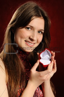 woman with a heart gift 