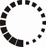 Abstract circular black design