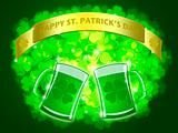 St Patricks Day Two Green Beers Banner Shamrock