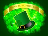St Patricks Day Leprechaun Hat Banner Shamrock
