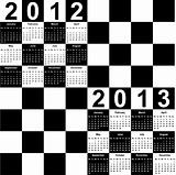 square calendar for 2012 and 2013