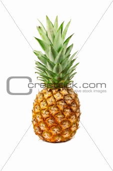 fresh pineapple on white background
