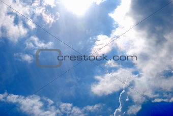 The sky with clouds