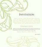 Vector green floral background for design