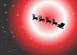 Santa flying to bring gifts