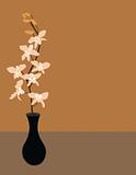 Vector Orchid in a Vase