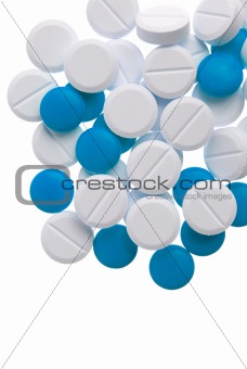 White and blue pills