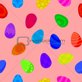 Seamless background, easter eggs