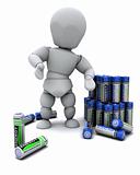 Man with Alkaline Batteries