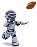 Robot playing american football