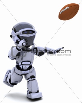 Robot playing american football