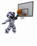Robot playing basketball
