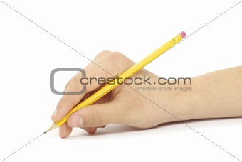 hand with pencil 