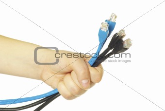  cables in hand 