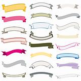 set of design elements ribbons banners vector