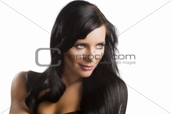 dark haired woman