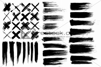 brushes & cross marks