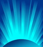 vector blue rays of light