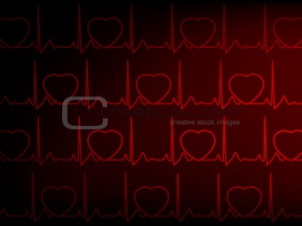 Heart cardiogram with heart. EPS 8