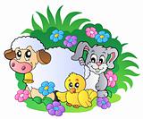 Group of spring animals