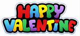 Happy Valentine cartoon sign