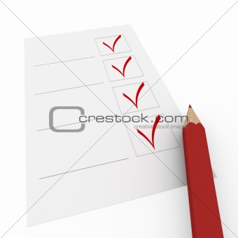 3d check pencil red