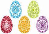 colorful easter eggs, vector