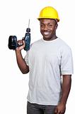 Construction Worker with Drill
