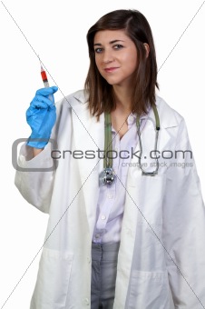 Female Doctor with Syringe