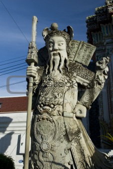 Stone statue of Farang Guard