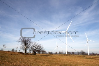 Landscape with windmills