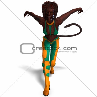 female panther fantasy creature